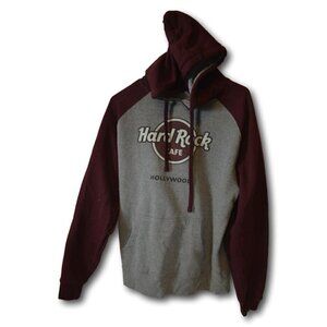 Hard Rock Cafe Hollywood Hoodie Adult Sz. S Gray, Purple
